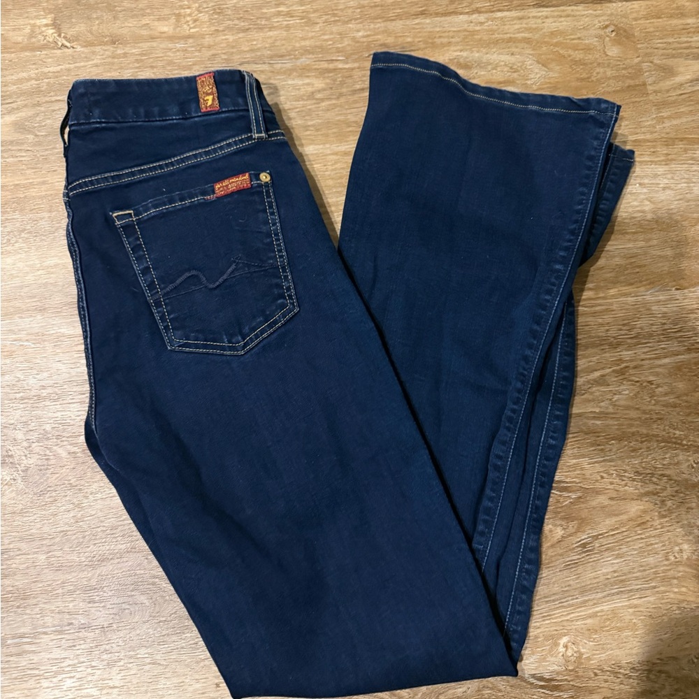 7 For All Mankind Women’s 28 Dark Blue Jeans Kimmie Bootcut Blair Denim